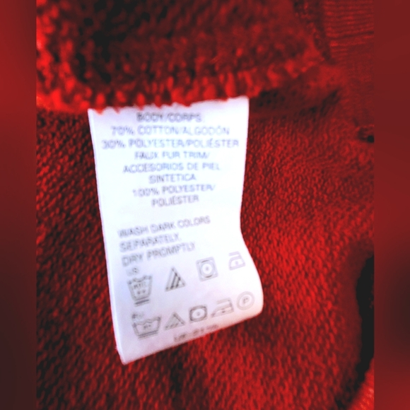 Old Navy Red Hooded Toggle Coat Large Red Exceptionally Nice Warm ♥️ - Picture 2 of 6